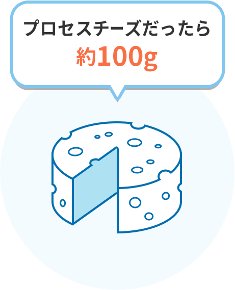 プロセスチーズだったら 約100g分